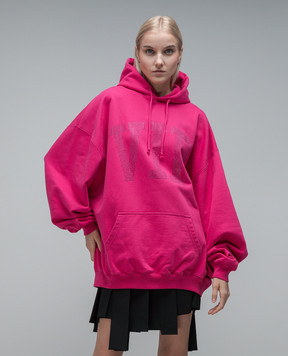 Vetements Рожеве худі з написом з кристалів UE54HD700H