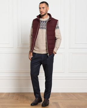 Brunello Cucinelli Брюки синие из шерсти M038PE1740