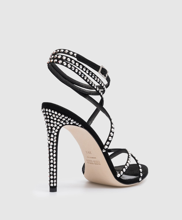 Paris Texas Holly Zoe Black Suede Sandals With Crystals PX945CXSACH image 3