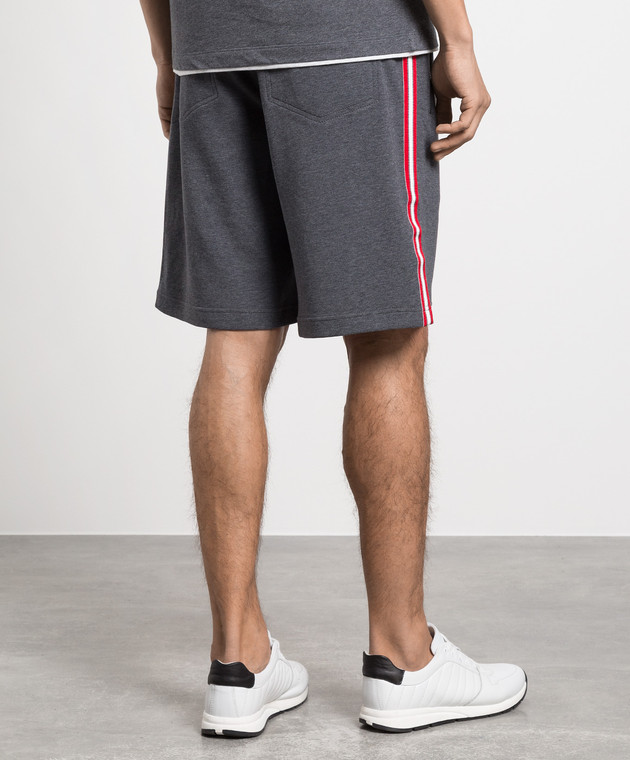 Brunello Cucinelli Gray shorts with stripes M0T359232G изображение 4