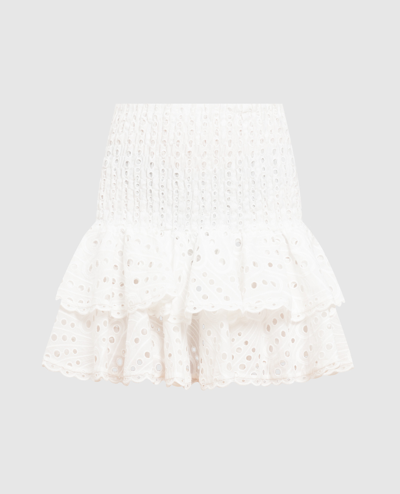 Белая юбка мини Noa с вышивкой бродери англез