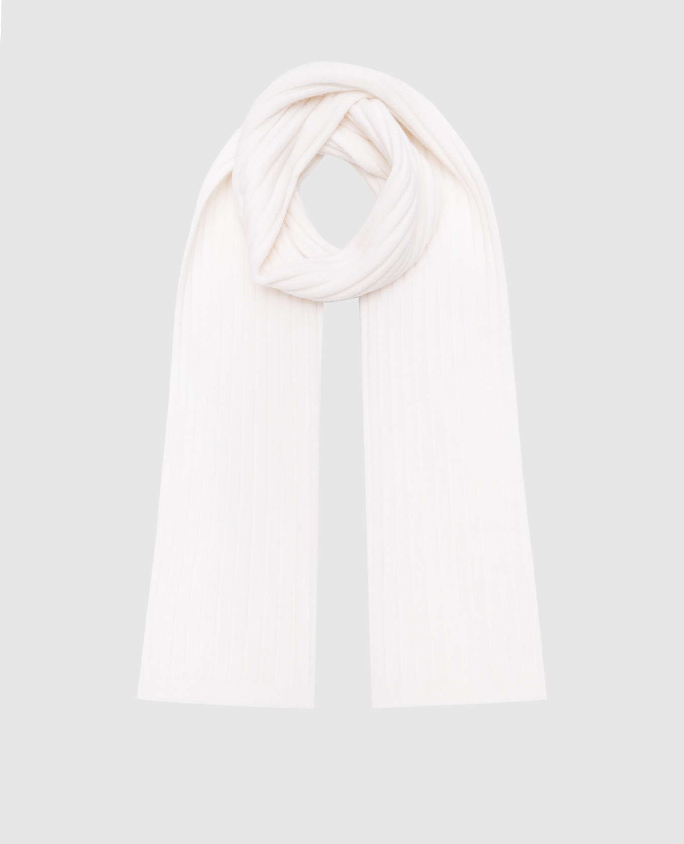 White cashmere scarf