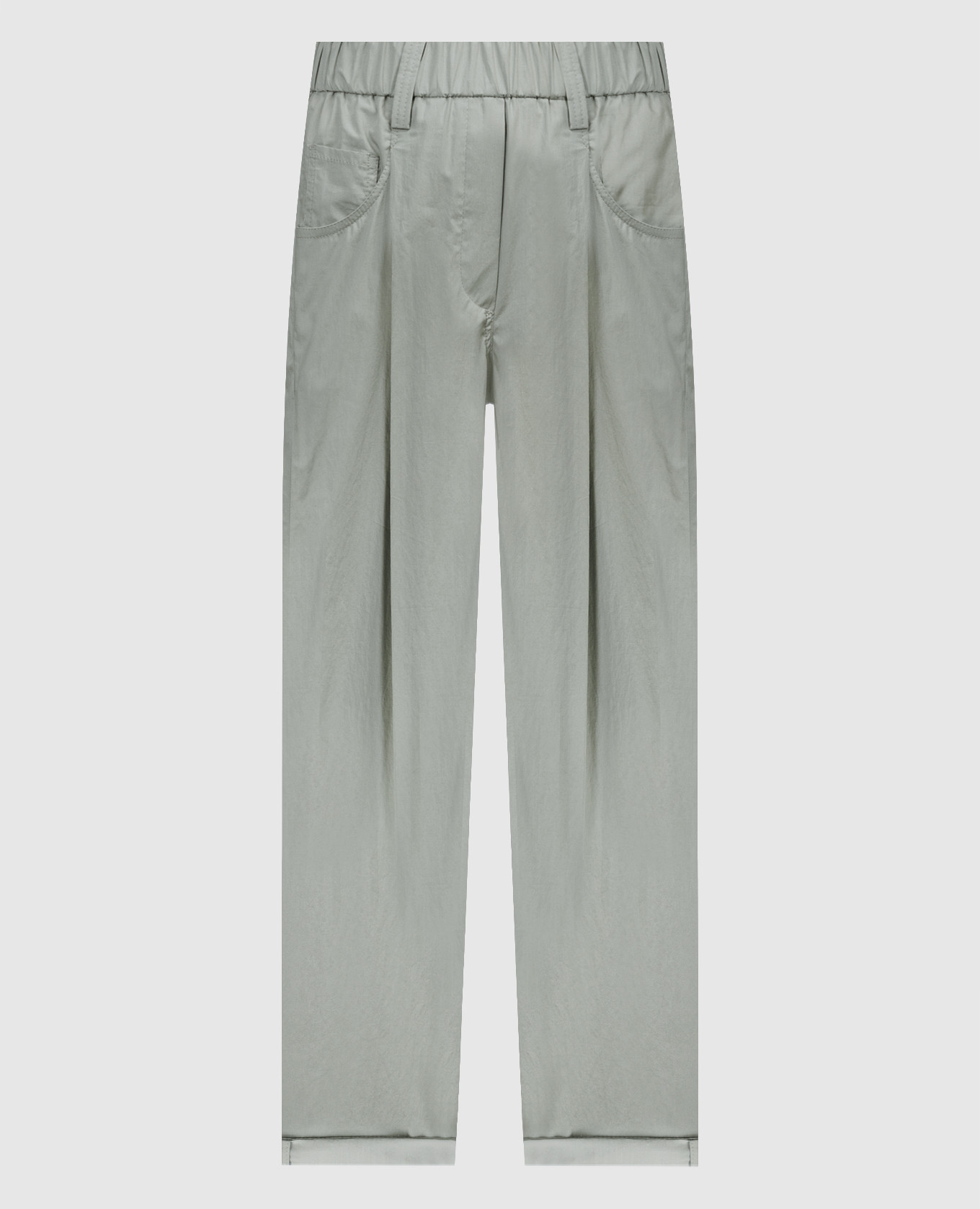 Gray trousers with a monil chain made of eco-tuni