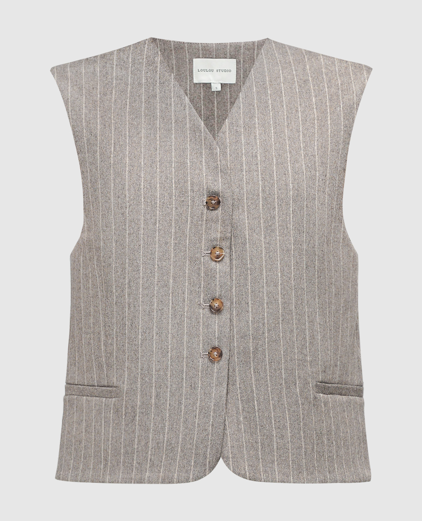 Smith wool and cashmere striped waistcoat in brown