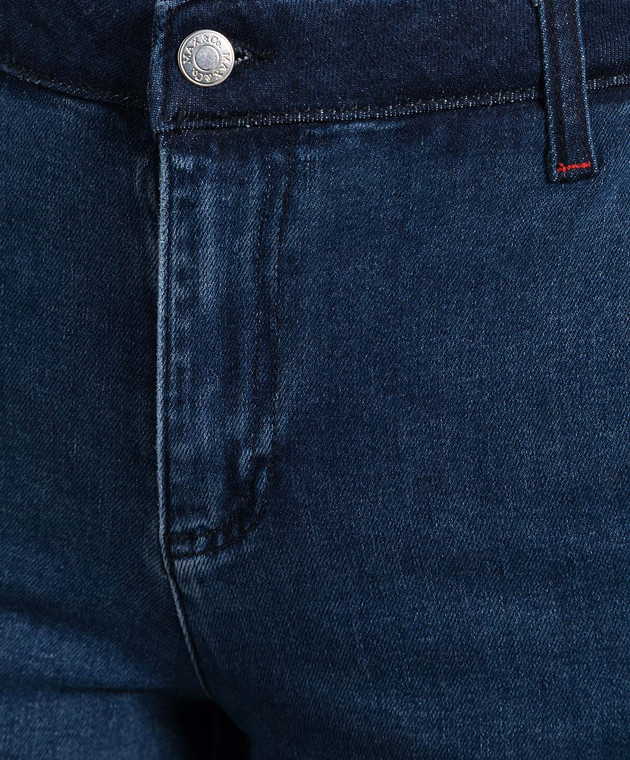 Max & Co Темно-сині джинсові кюлоти Quaderno із вишивкою монограми QUADERNO зображення 5