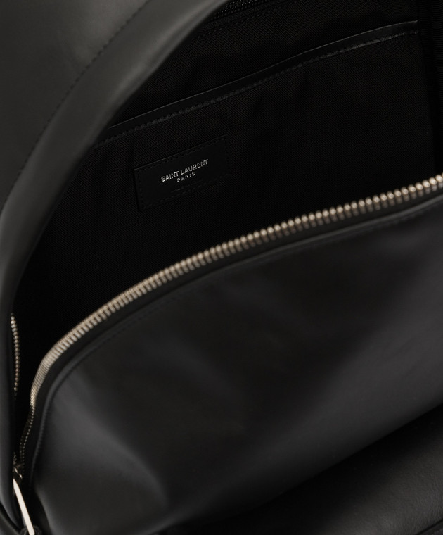 Saint Laurent Черный кожаный рюкзак 5349670AY3F изображение 4