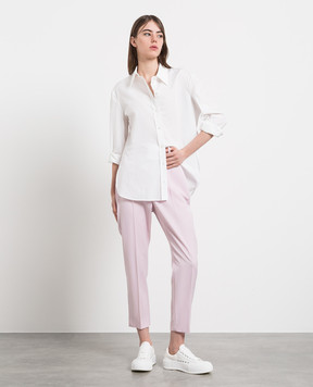 Alexander McQueen Рожеві штани з вовни 585118QJAAC