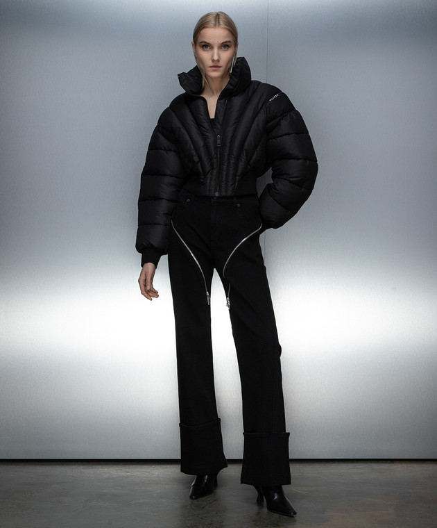 Thierry Mugler Черные джинсы с молниями и отворотами 23W6PA0402247 изображение 2