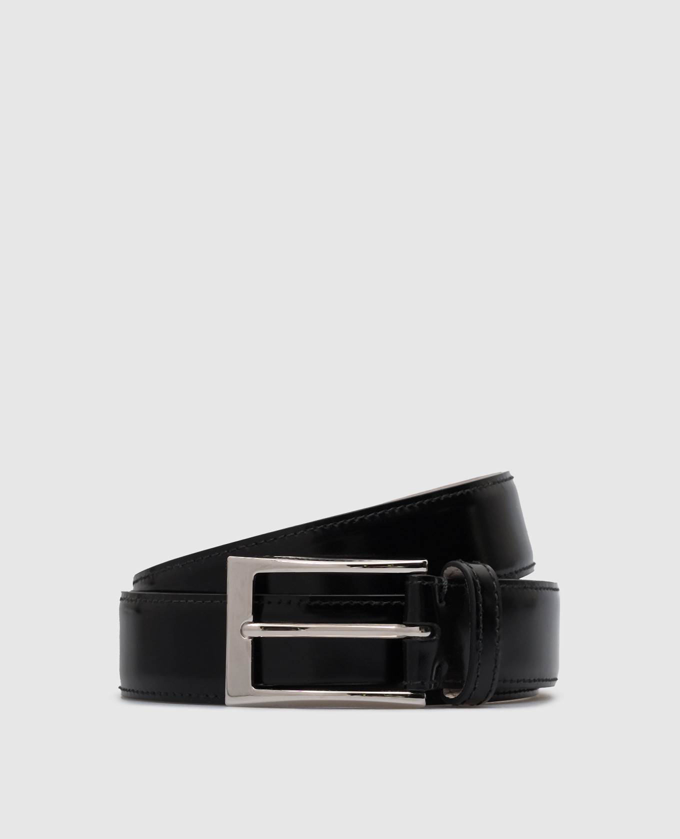 Black glossy leather strap