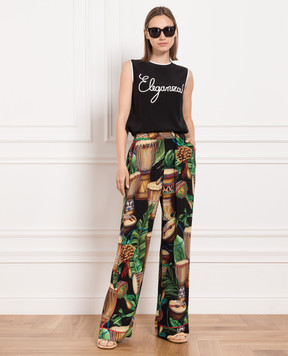 Dolce&Gabbana Брюки из шелка в принт FTAMPTIS1D2