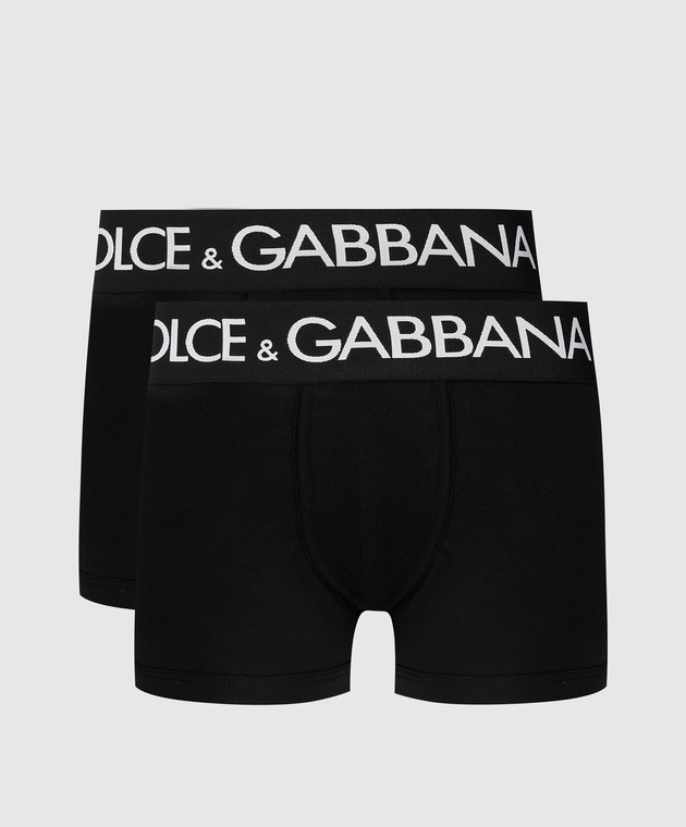 Dolce&Gabbana Set of black boxer briefs with logo M9D70JONN97