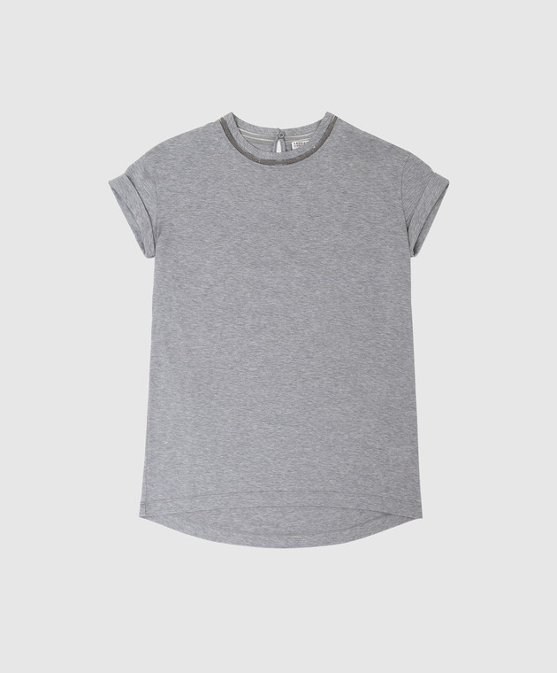 Children's gray t-shirt with a chain