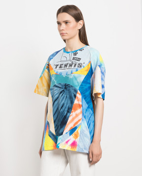 David Koma Футболка в техніці печворк SS23DK17TS