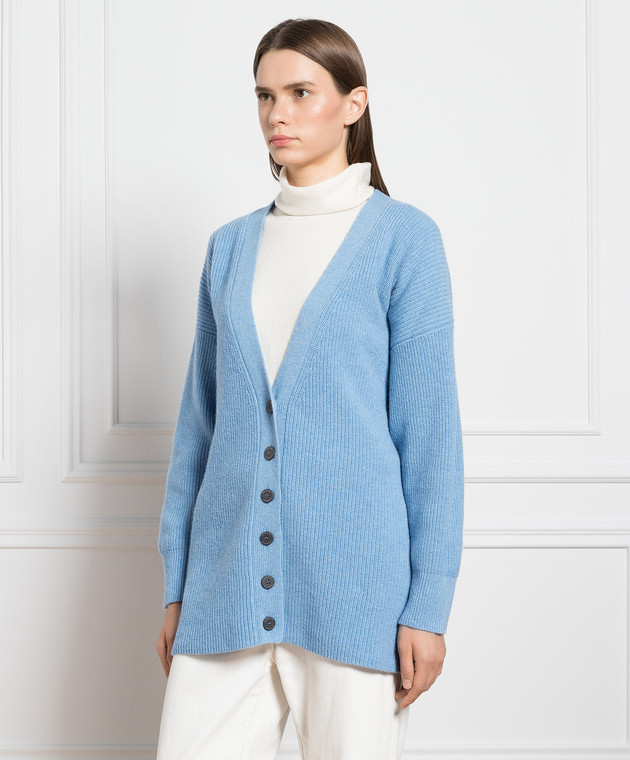 Ballantyne Голубой кардиган из шерсти B1K3027W114 изображение 3