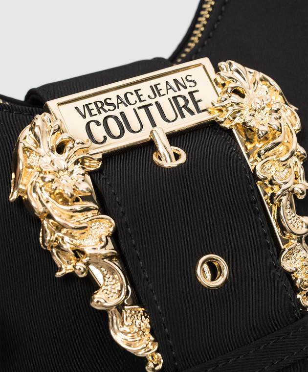 Versace Jeans Couture Черная сумка с логотипом в стиле Baroque 75VA4BFGZS809 изображение 5