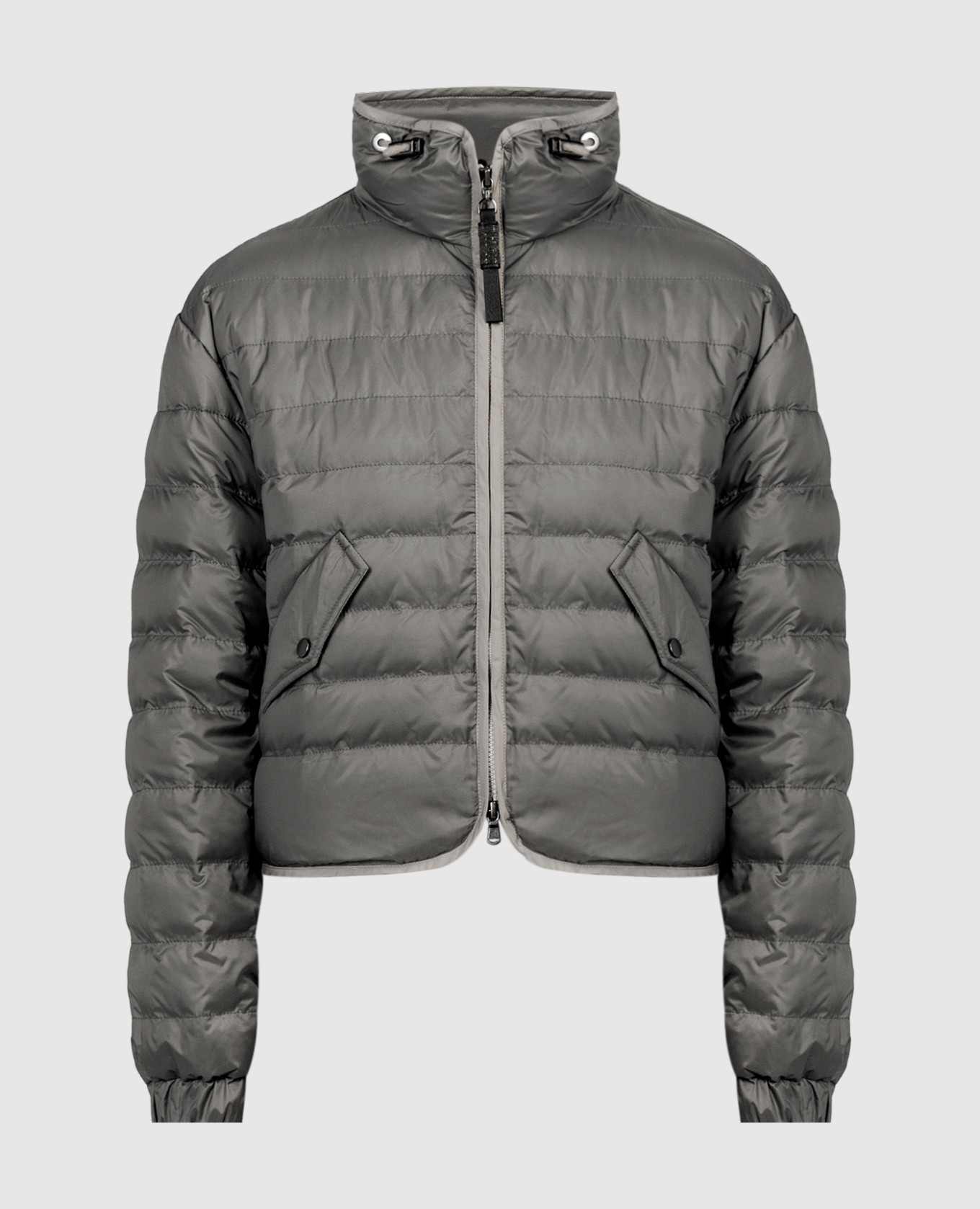 Gray quilted jacket