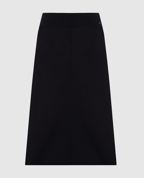 Agnona Черная юбка из кашемира с логотипом. KG060102K120H