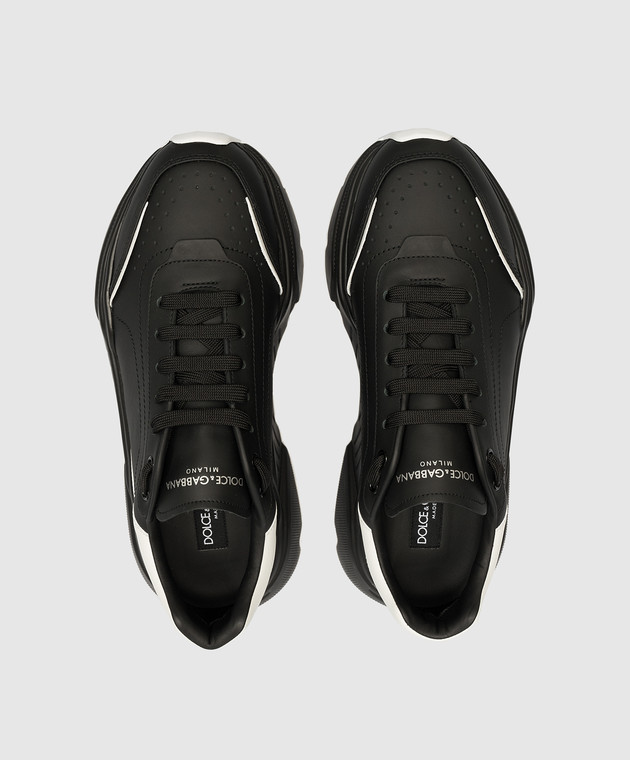Dolce&Gabbana Daymaster logo sneakers in black leather CS1791AX589 image 4