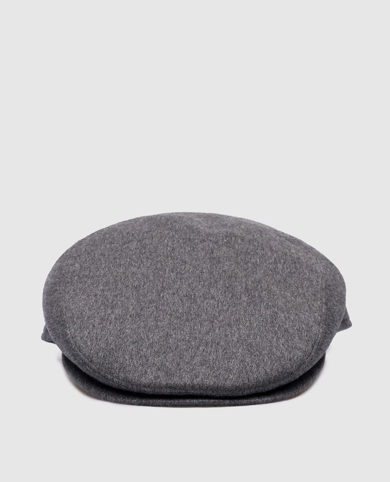 Gray Vincenzo cashmere cap with logo