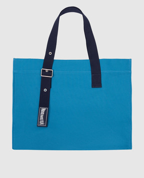 Vilebrequin Синя пляжна сумка BAGSU з логотипом BSUE9103w
