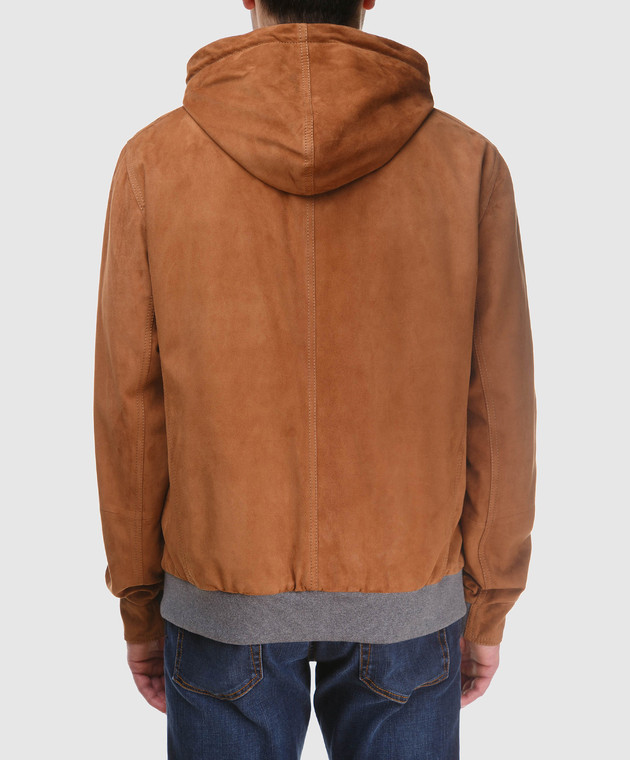 Brunello Cucinelli Рыжая замшевая куртка M0PCL1364 изображение 4