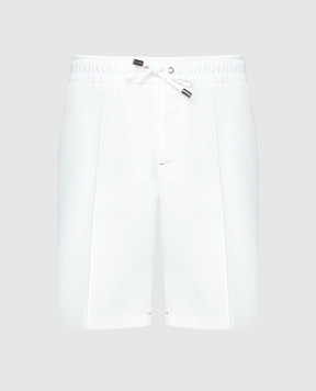 ISAIA Белые шорты с вышивкой логотипа PNCT21XP871