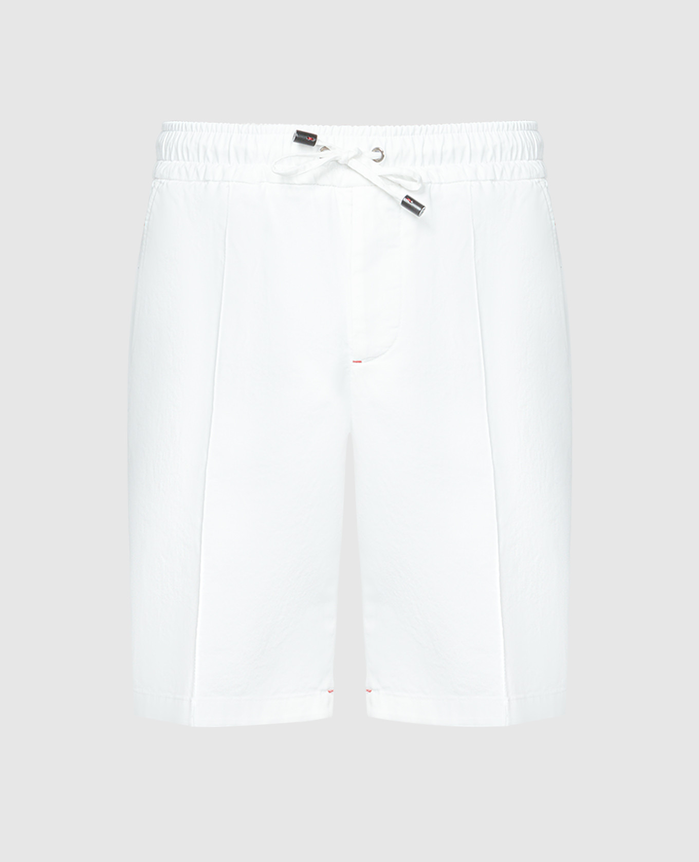 White shorts with logo embroidery