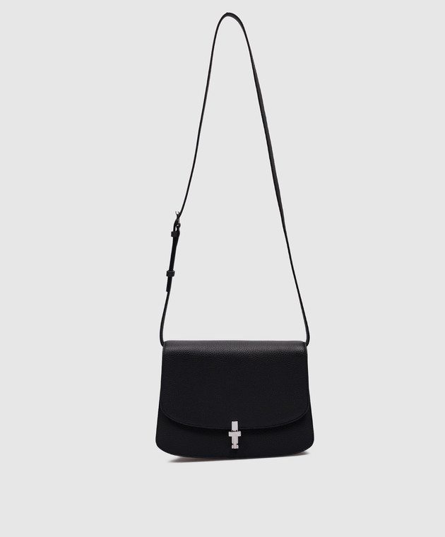 The Row Sofia black leather messenger bag W1503L133