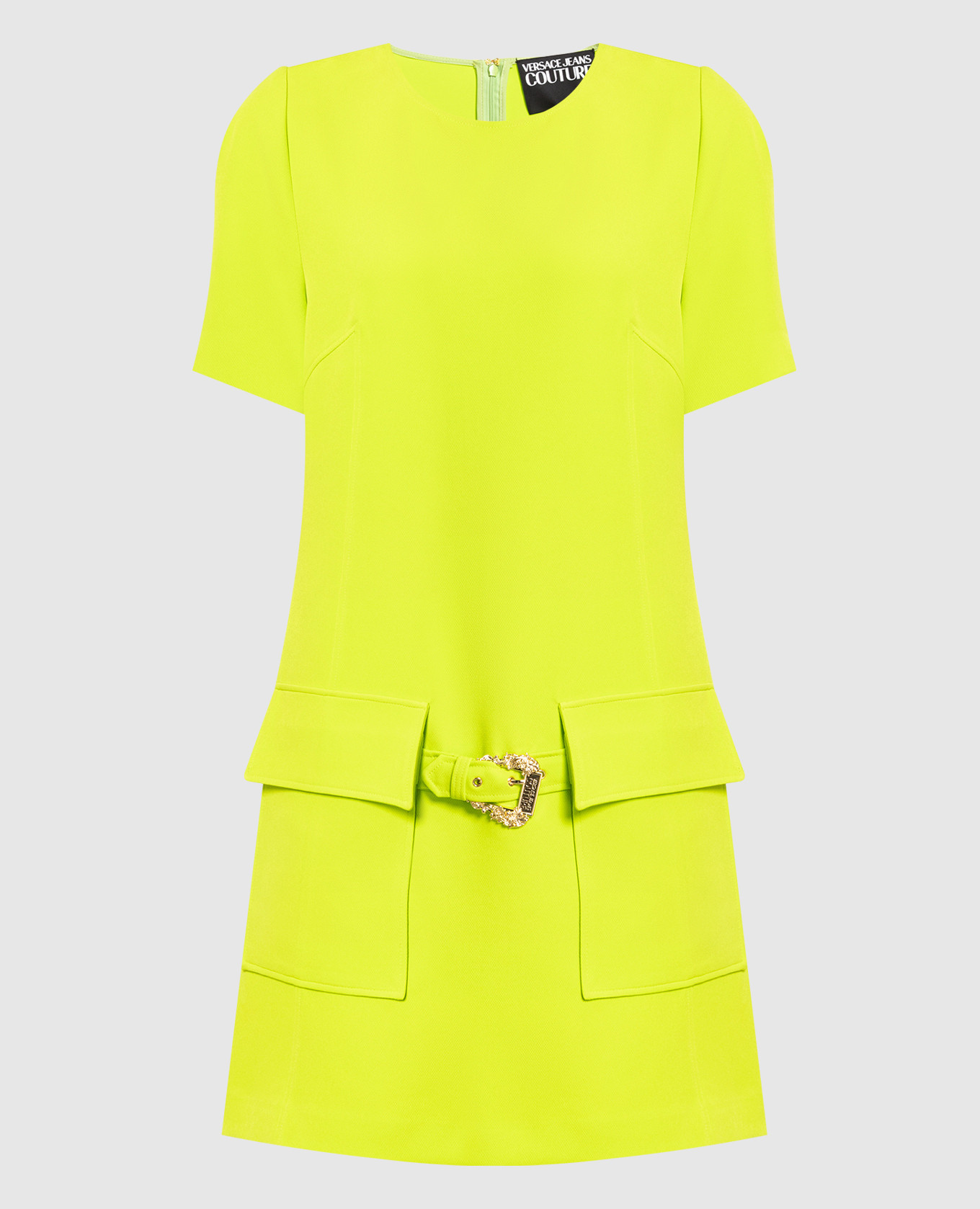 

Зеленое платье с пряжкой, Зеленый, Повседневные платья