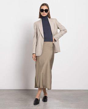 Brunello Cucinelli Синий гольф из кашемира с цепочкой мониль M12150103P