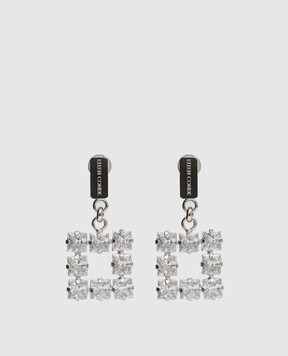 Ellen Conde Silver earrings with crystals Z29