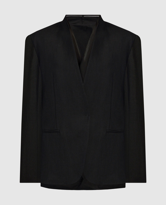 Black jacket with removable vest
