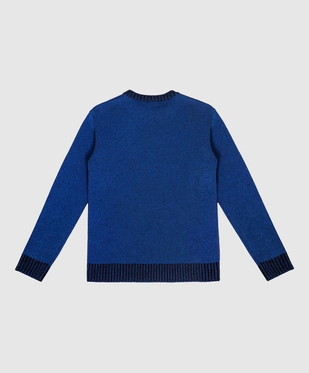 Balmain Children's blue sweater with a logo BT9P70X01061214 image 2