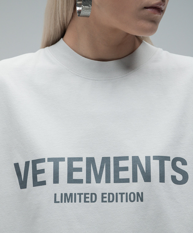 Vetements Gray t-shirt with logo print UE54TR170W image 5