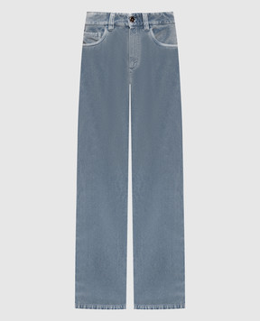 Brunello Cucinelli Голубые брюки с цепочкой мониль MB105P5864