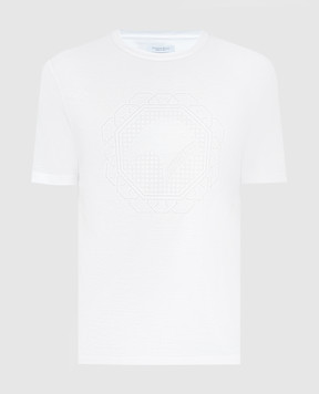 Stefano Ricci Біла футболка з логотипом у вигляді голови орла MNH4103160TE0001