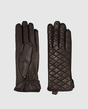 Sermoneta Gloves Чорні шкіряні стьобані рукавички CHANEL