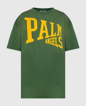 Palm Angels Зеленая футболка с логотипом PMAA072F23JER001