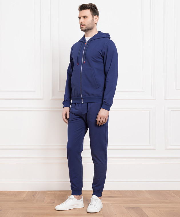 Kiton Синий спортивный костюм с вышивкой логотипа UMK0241 изображение 3