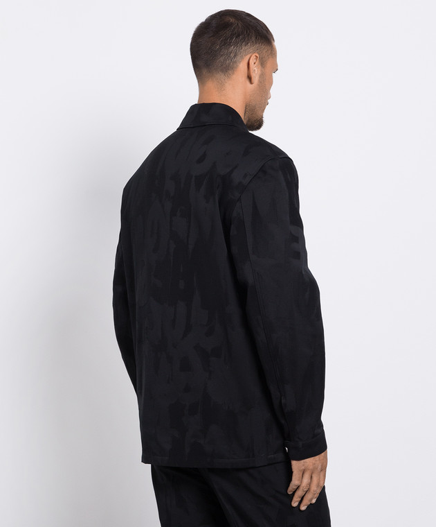 Alexander McQueen Black jacket with graffiti pattern 745917QVS30 image 4