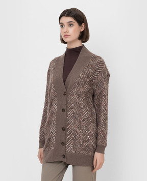 Brunello Cucinelli Кардиган у візерунок з паєтками M7XR01806