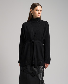 Twinset Черный кардиган с кристаллами 232TP3401