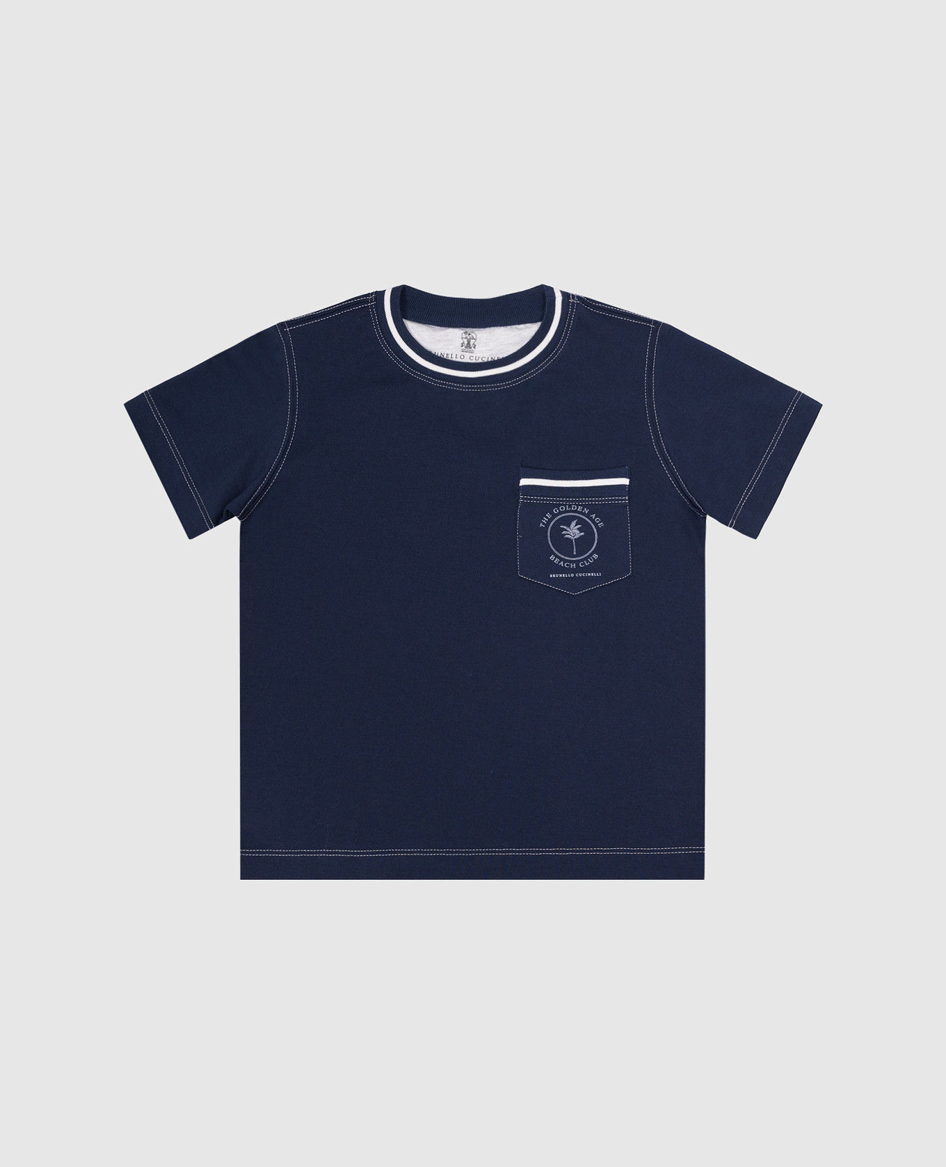 Children's blue T-shirt with a print