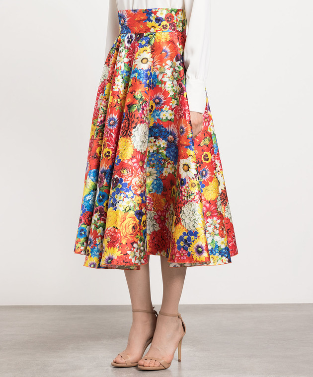 Dolce&Gabbana Garden print silk skirt F4BL8THS131 image 3