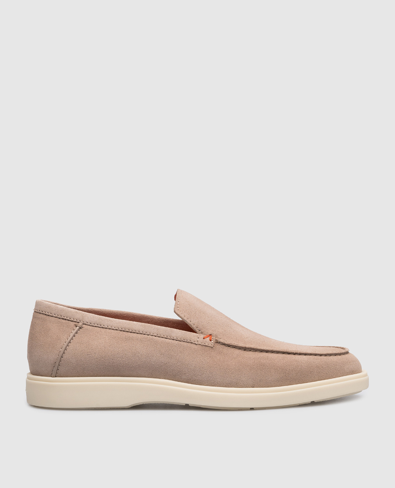 Beige suede slippers