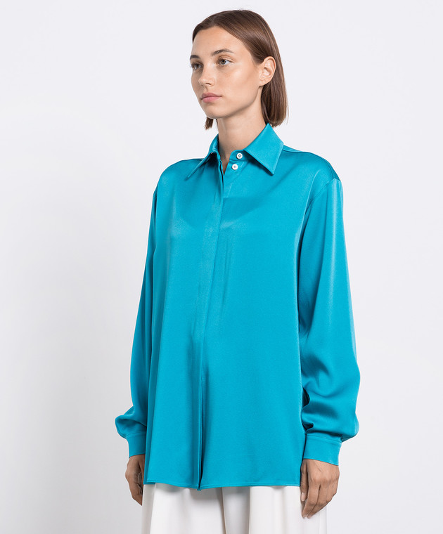 Michael kors blue sale blouse