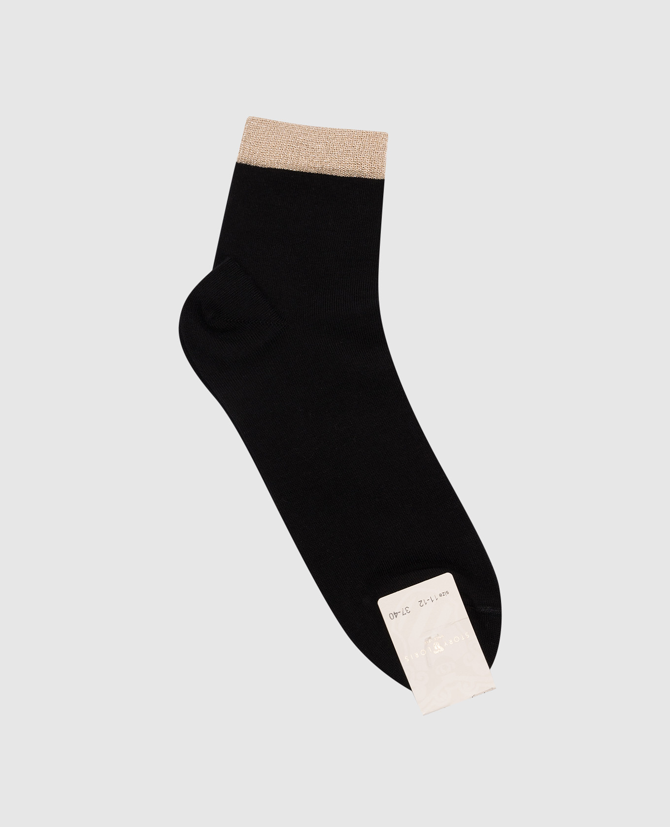 Children's black socks with lurex