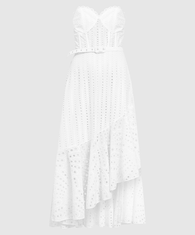 Charo Ruiz Біла сукня-бюстьє Aurora з вишивкою бродері англіз 223622