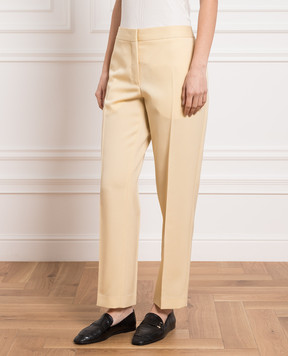 Jil Sander Жовті штани з вовни J04KA0003J40021