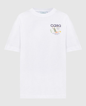Casablanca Біла футболка з принтом Equipement Sportif UMPS24JTS00108